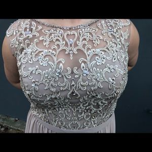 Mori Lee Nude Formal Gown